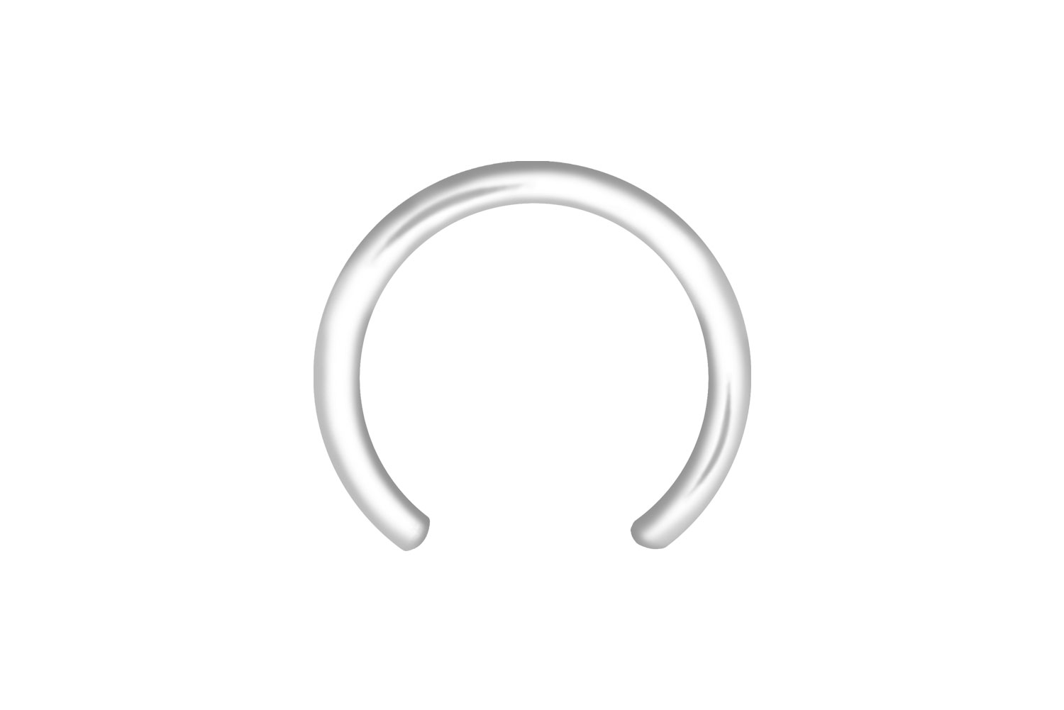 PTFE Hufeisenring Piercing ohne Kugeln